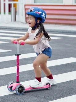 MICRO - Trottinette mini deluxe led - rose