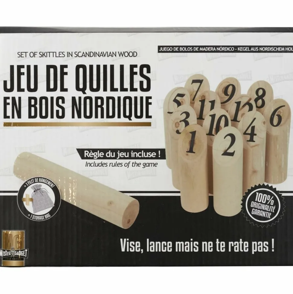 MISTER GADGET - Jeu de quilles en bois nordique