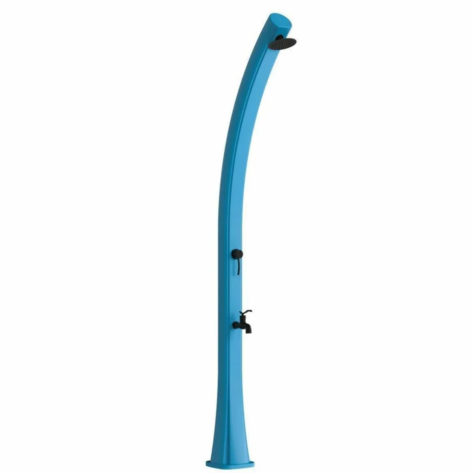 MPC - Douche solaire bleue avec reservoir 25l en polyethylene hd 226 cm