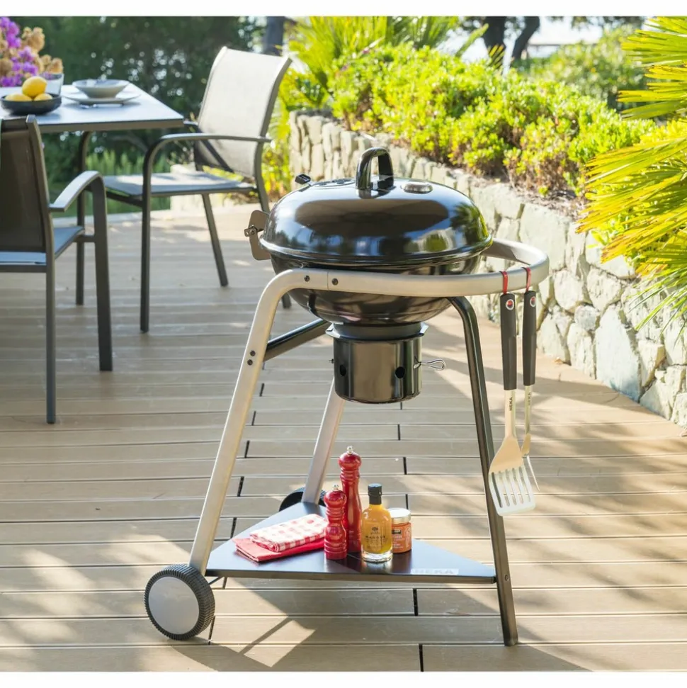 NEKA - Barbecue à charbon pyla - diam. 46 cm - noir