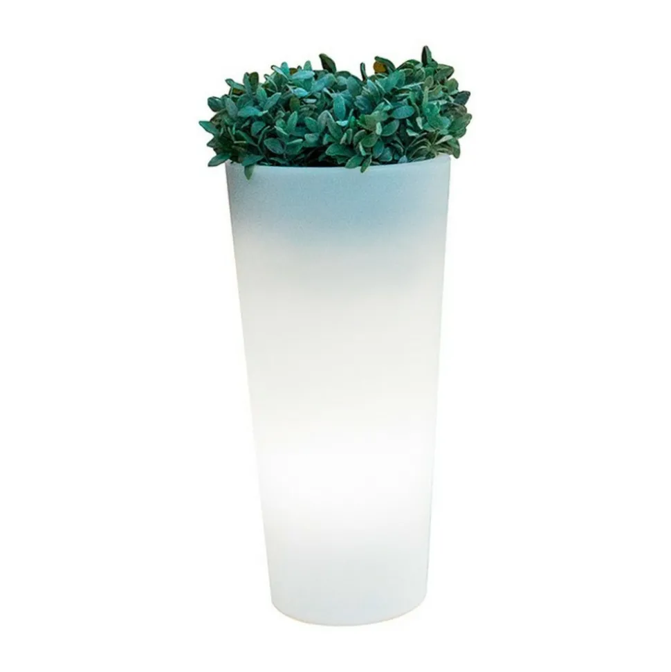 NEW GARDEN - Pot lumineux solaire ficus 80 smarttech, recharge solaire ou usb, avec telecommande