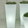 NEW GARDEN - Pot lumineux melisa 30 smarttech, recharge solaire ou usb, avec télécommande