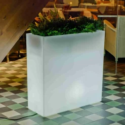 NEWGARDEN - Bac à fleurs lumineux junco 80 lumière blanche froide par câble 80x32x80cm