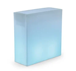 NEWGARDEN - Bac à fleurs lumineux junco 80 solaire+batterie rechargeable led rgb avec télécommande 80x32x80cm
