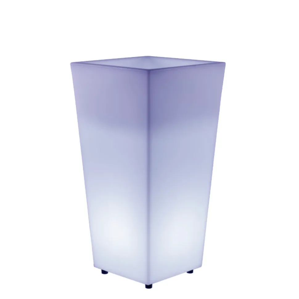 NEWGARDEN - Pot lumineux melisa 40 solaire+batterie rechargeable led rgb avec télécommande 40x40x90cm