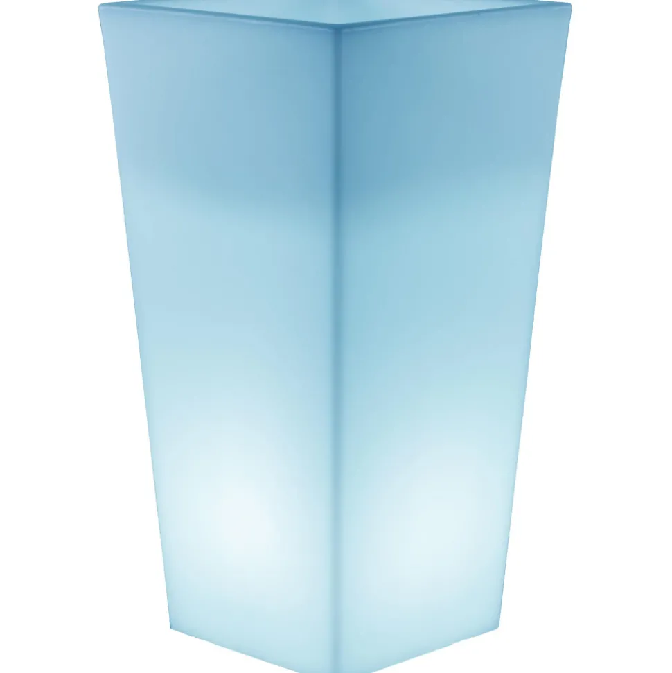 NEWGARDEN - Pot lumineux melisa 50 solaire+batterie rechargeable led rgb avec télécommande 50x50x110cm