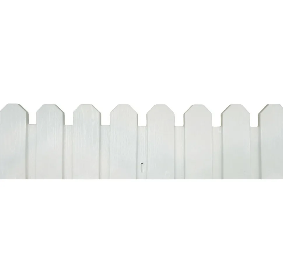 NORTENE - 4 bordures flexibles en plastique - blanc - 20x80cm