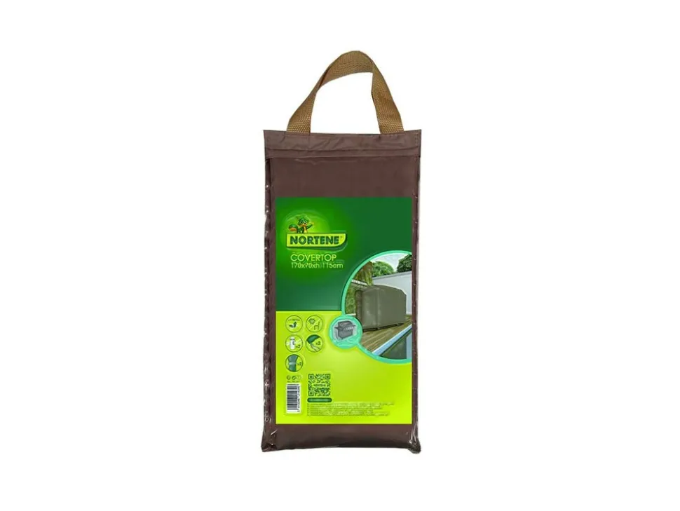NORTENE - Housse de protection barbecue grand modèle covertop - taupe - 170 x 70 x 115 cm