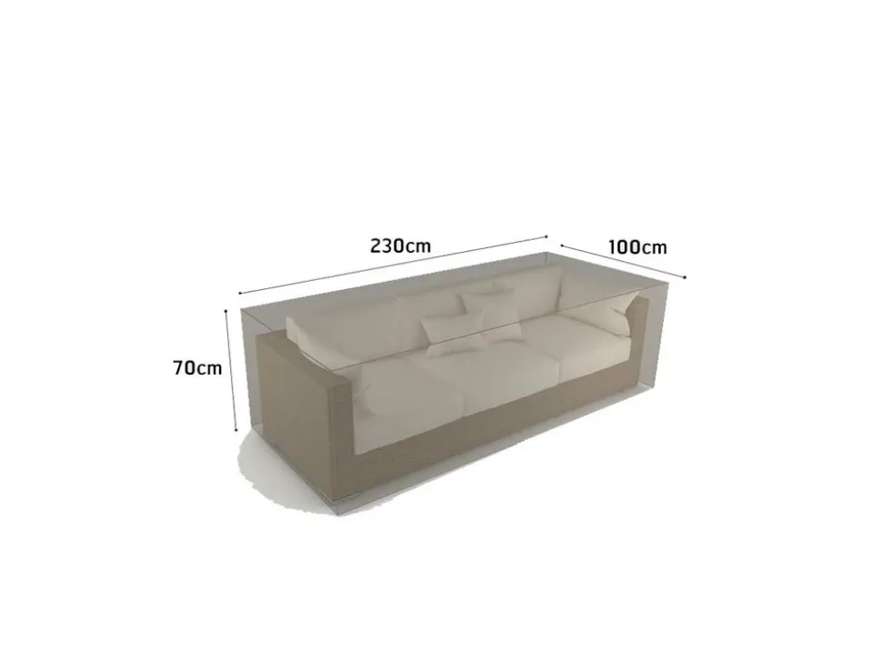 NORTENE - Housse de protection pour canapé 3 places covertop - taupe - 230 x 100 x 70 cm