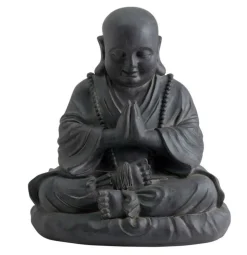 NORTENE - Statue décorative happy buddha en fibre de verre et argile - 53 cm