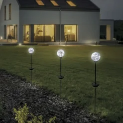 NORTÈNE - Globe solaire en verre effet craquelé odys