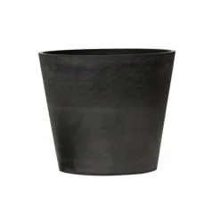NOVAVITA - Pot de fleurs rond en plastique recyclé - noir