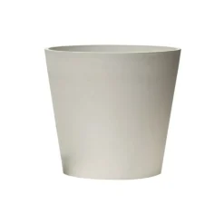 NOVAVITA - Pot de fleurs rond en plastique recyclé - gris beton 40 cm
