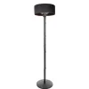 OUTTRADE - Chauffage d'extérieur sur pied en aluminium noir - H 195 x D.50 cm