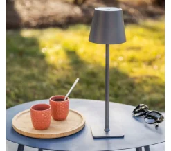 OZALIDE - Aliki - lampe à poser tactile et rechargeable - gris anthracite