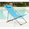 OZALIDE - Lot de 6 chiliennes en acier - bleu canard - sunny