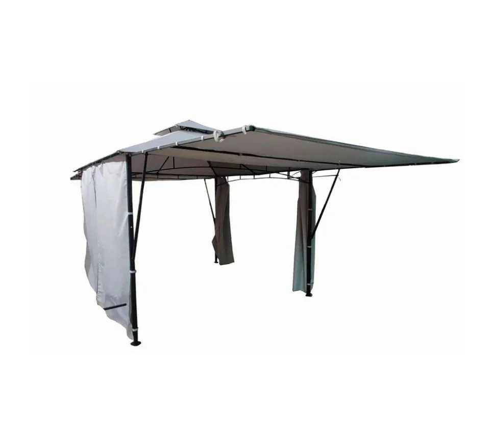 OZALIDE - Tonnelle 3x3m - acier - gris anthracite - merida