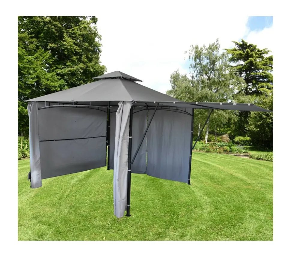 OZALIDE - Tonnelle 3x3m - acier - gris anthracite - merida