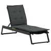 PARIS PRIX - Coussin de chaise longue "hanna" 193cm gris