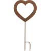 PARIS PRIX - Décoration de jardin "cœur" 70cm marron rouille