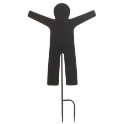 PARIS PRIX - Décoration de jardin en métal "maurice" 70cm noir