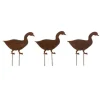 PARIS PRIX - Décoration de jardin "3 canards" 25cm marron