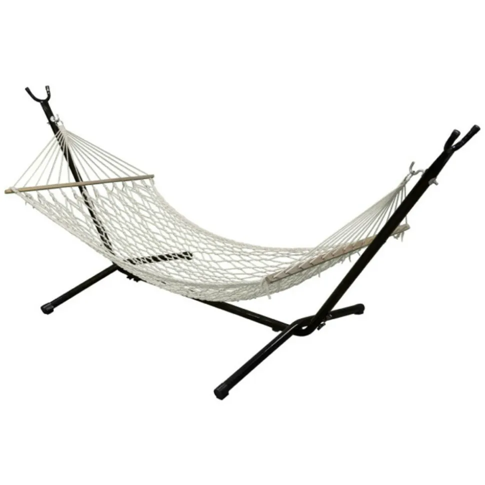 PARIS PRIX - Hamac en coton "ubub" 200cm blanc crème
