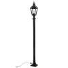 PARIS PRIX - Lampadaire d'extérieur poteau "lanterne" 210cm noir