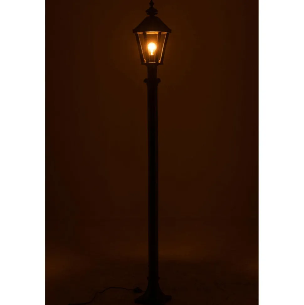 PARIS PRIX - Lampadaire d'extérieur poteau "lanterne" 210cm noir