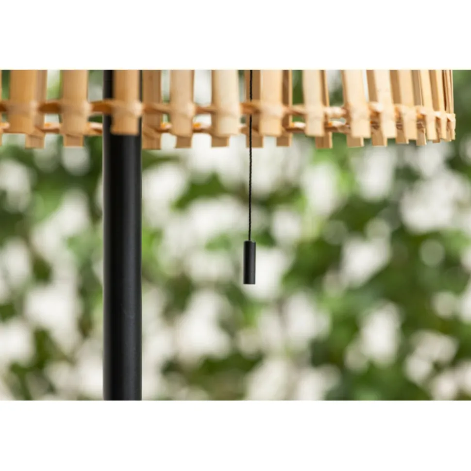 PARIS PRIX - Lampadaire d'extérieur en bambou "mabis" 150cm naturel