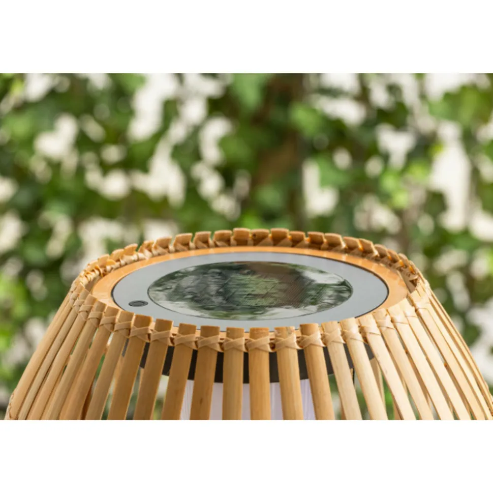 PARIS PRIX - Lampadaire d'extérieur en bambou "mabis" 150cm naturel