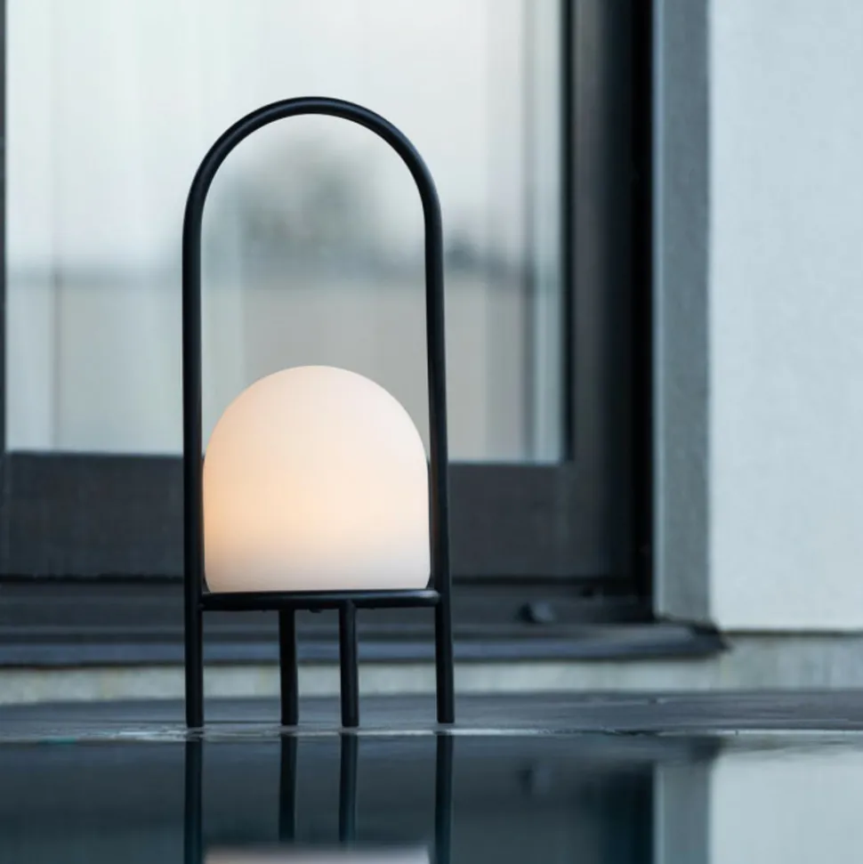 PARIS PRIX - Lampe à poser d'extérieur led "colie" 43cm noir