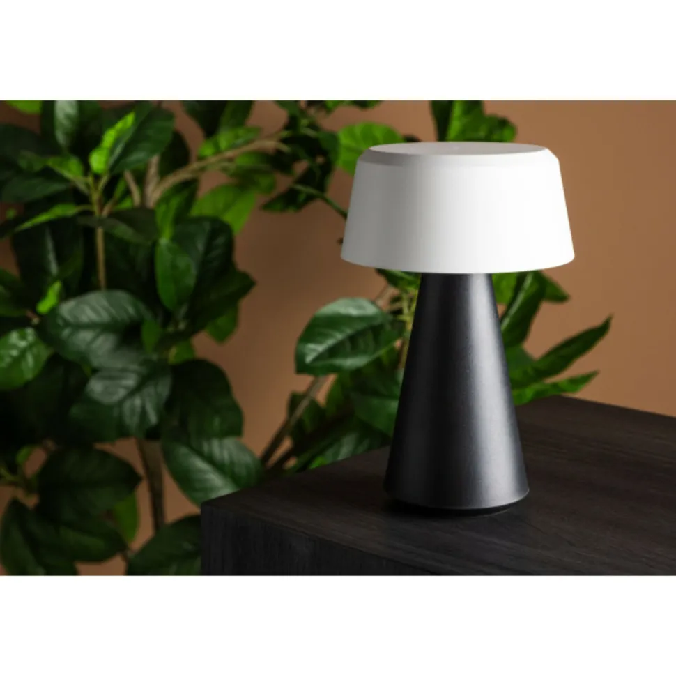PARIS PRIX - Lampe à poser d'extérieur led "stratford" 23cm noir
