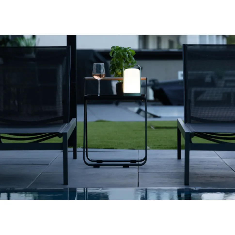 PARIS PRIX - Lampe à poser d'extérieur led "fern" 22cm vert
