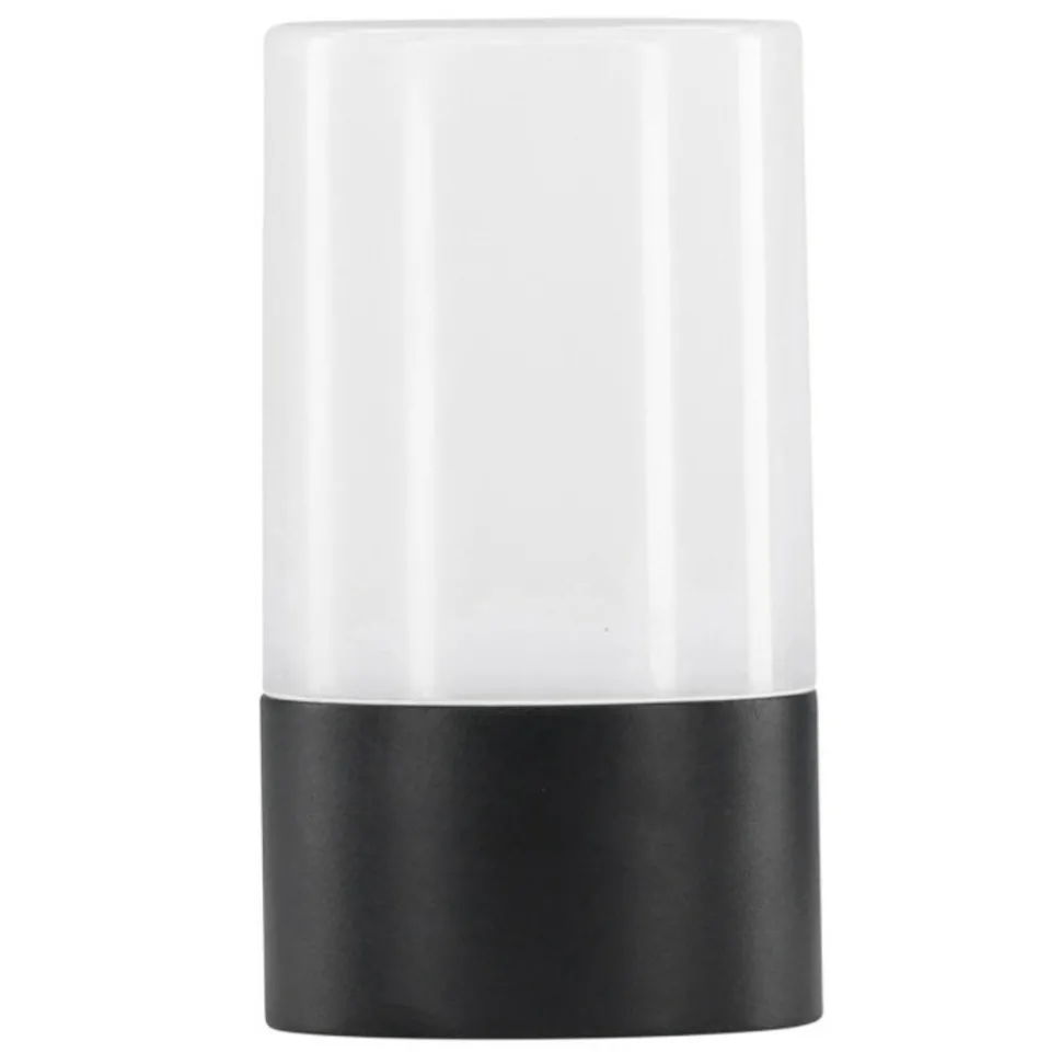 PARIS PRIX - Lampe à poser d'extérieur led "tubu" 18cm noir