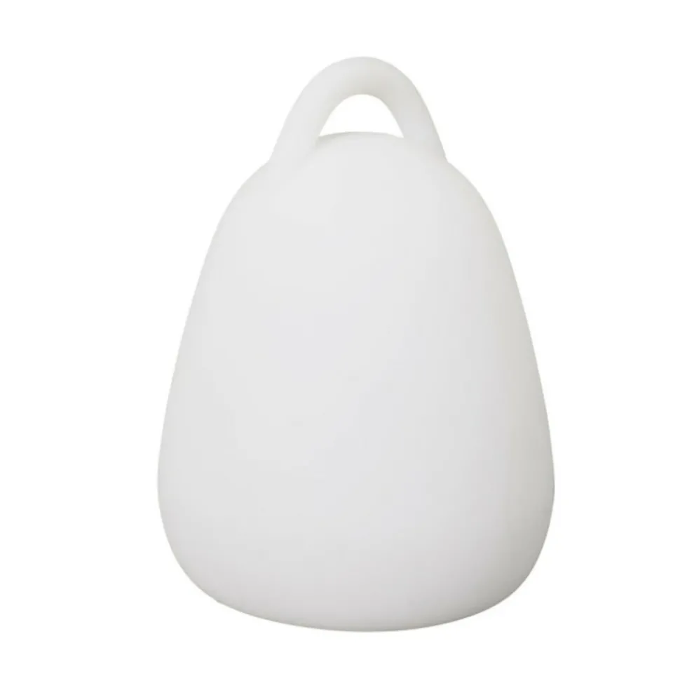 PARIS PRIX - Lampe à poser d'extérieur "télécommande" 25cm blanc