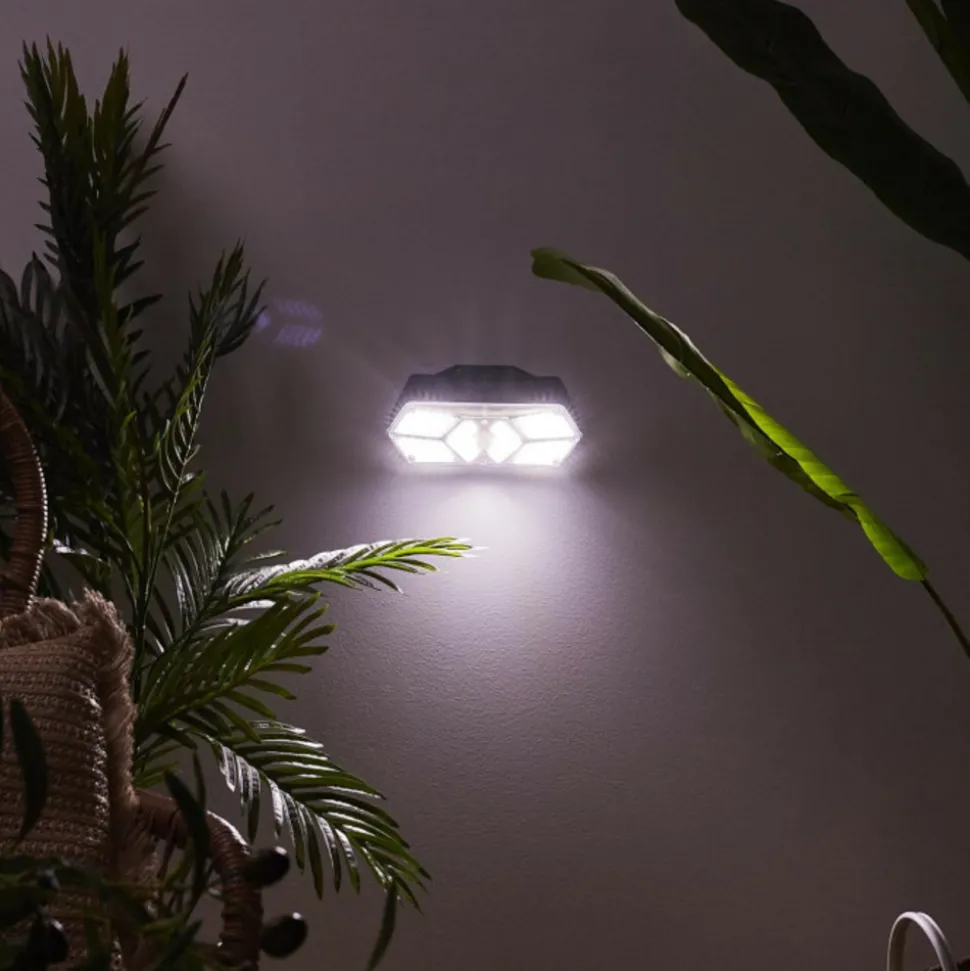 PARIS PRIX - Lampe solaire led "extérieur" 20cm noir