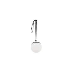 PARIS PRIX - Lampe suspension d'extérieur à led "doris" 20cm noir