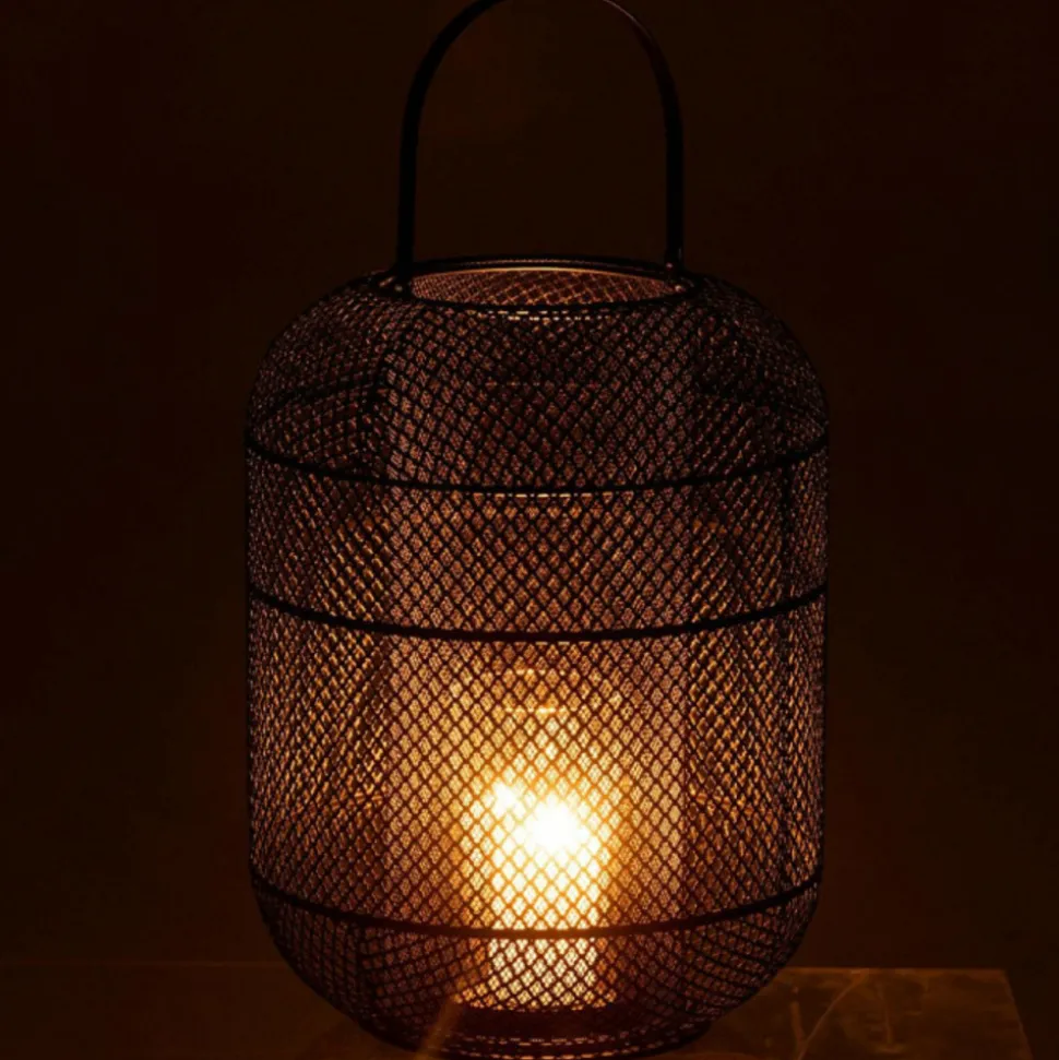 PARIS PRIX - Lanterne déco en métal "donny" 51cm noir