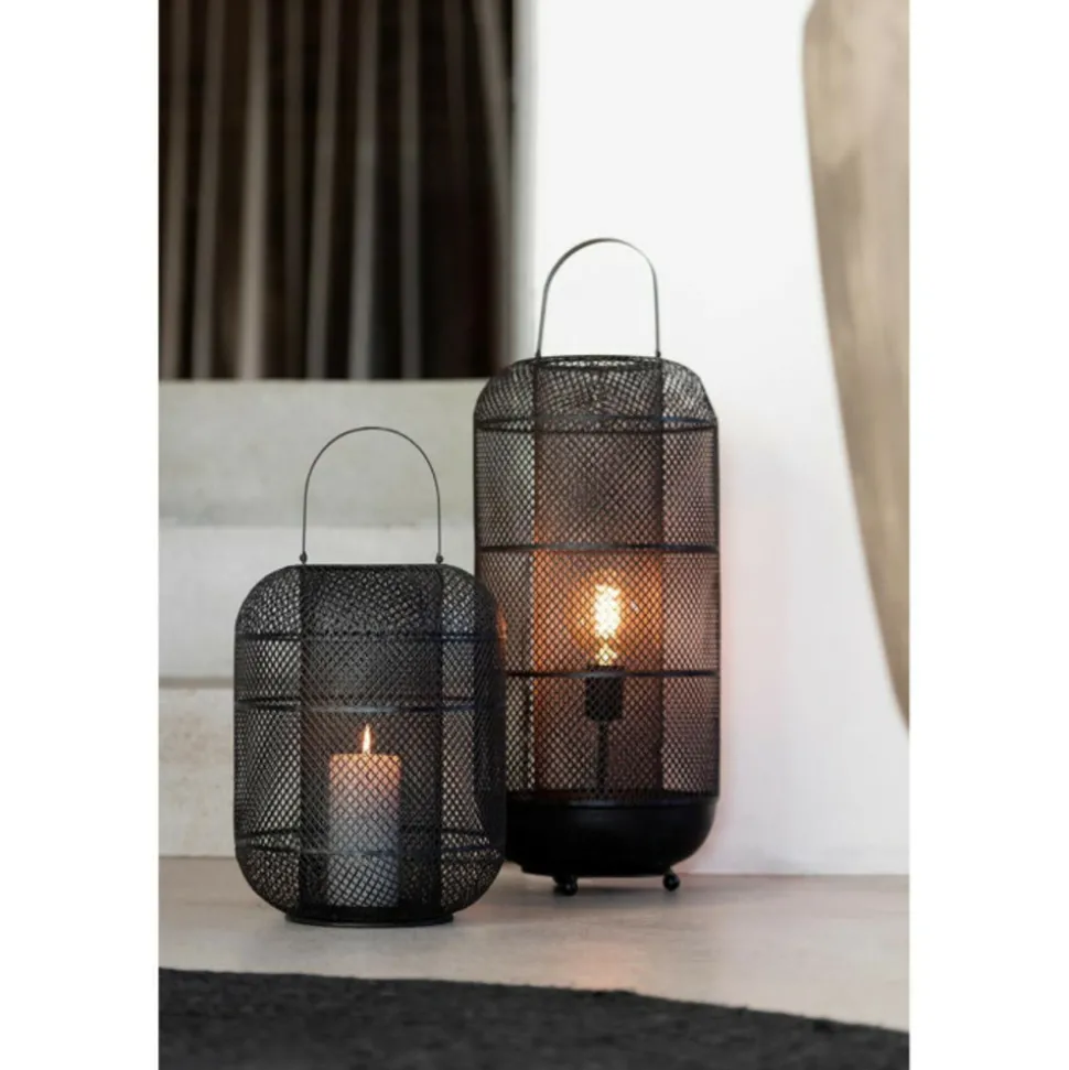 PARIS PRIX - Lanterne déco en métal "donny" 51cm noir