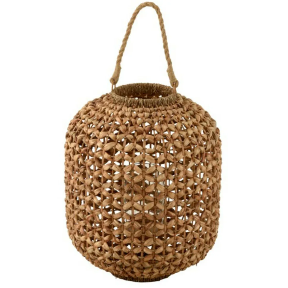 PARIS PRIX - Lanterne ronde déco "lena" 45cm naturel
