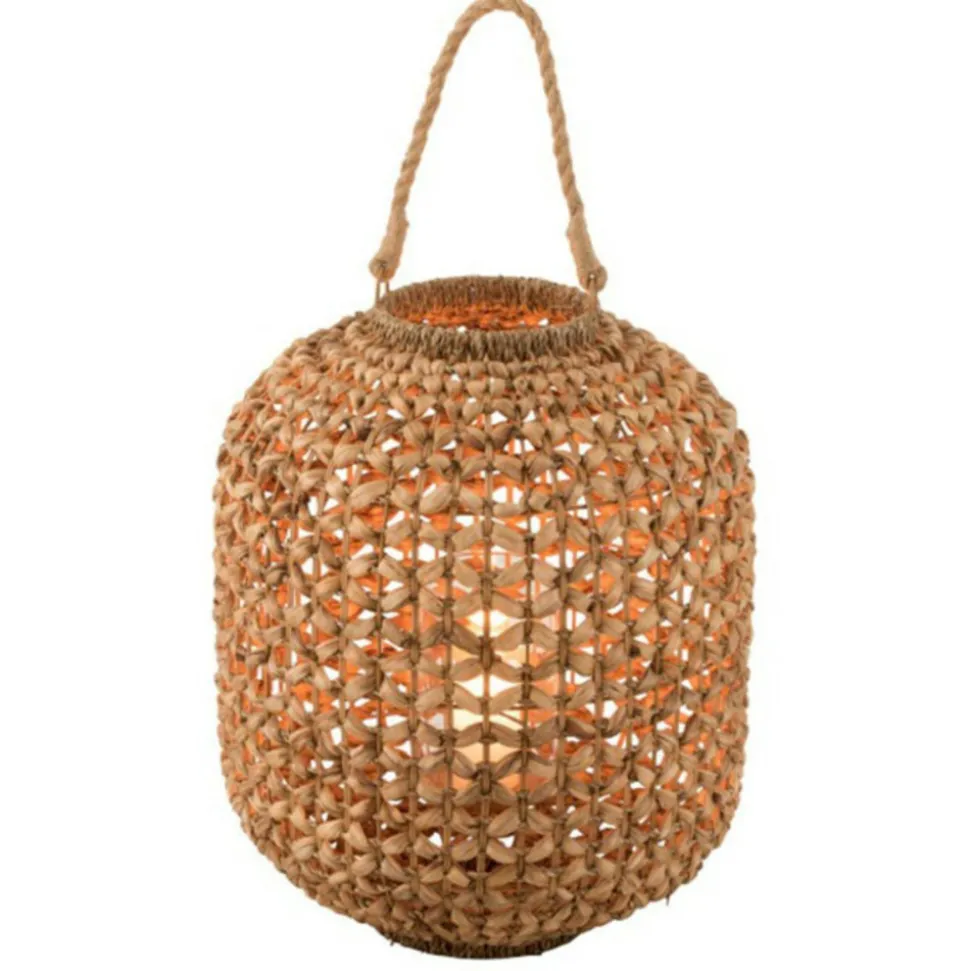 PARIS PRIX - Lanterne ronde déco "lena" 45cm naturel