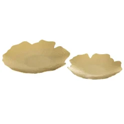 PARIS PRIX - Lot de 2 coupelles design "aluminium" 43cm or