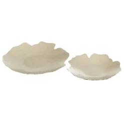 PARIS PRIX - Lot de 2 coupelles design "aluminium" 43cm argent