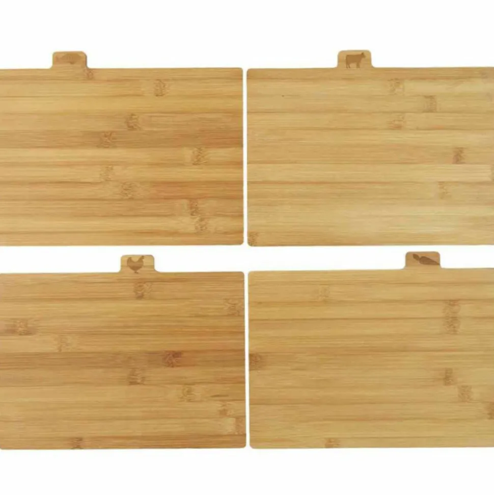 PARIS PRIX - Lot de 4 planches à découper "socle" 29cm naturel