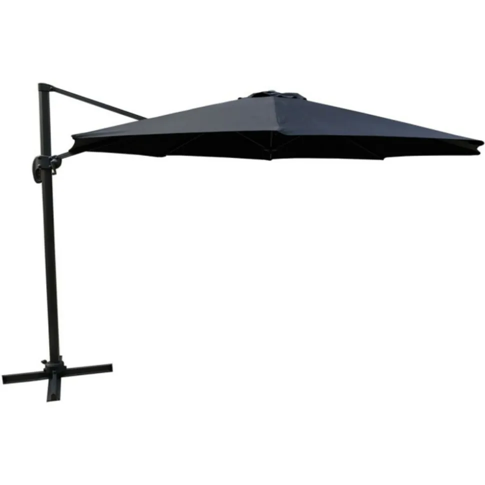 PARIS PRIX - Parasol déporté rotatif "leeds" 345cm noir