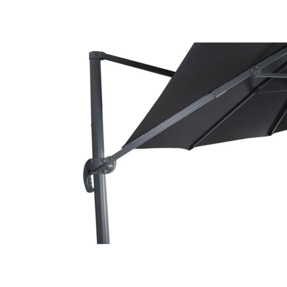 PARIS PRIX - Parasol déporté rotatif "leeds" 345cm noir