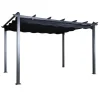 PARIS PRIX - Pergola avec toit "lazio" 395cm noir