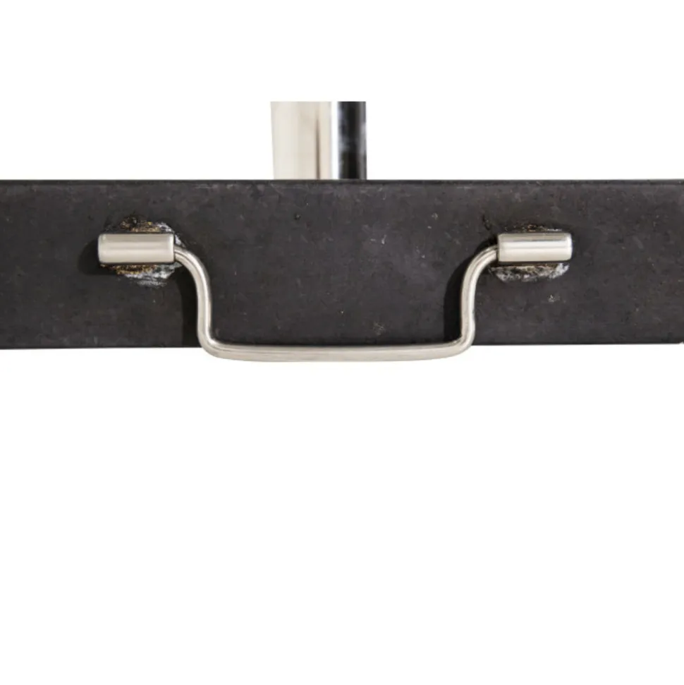 PARIS PRIX - Pied de parasol en granite "stathera" 50cm gris foncé