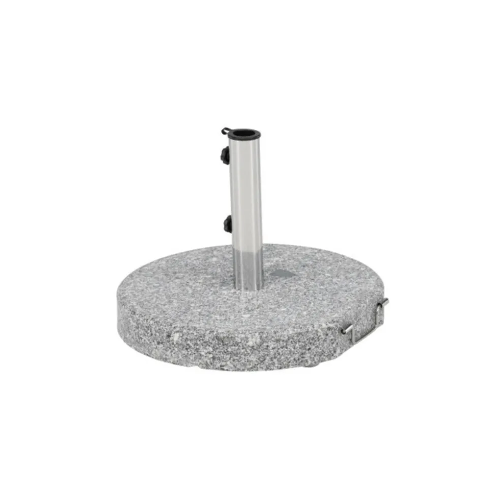 PARIS PRIX - Pied de parasol moucheté rond "stathera" 50cm gris